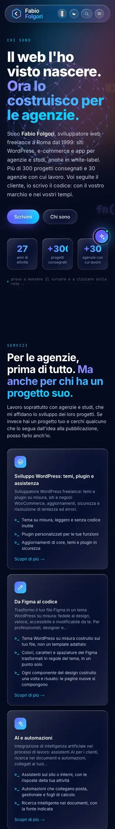 Il mio sito, costruito come costruisco i vostri