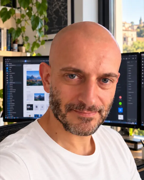 Fabio Folgori alla scrivania